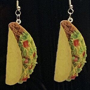 Taco Earring, Taco Tuesday Jewelry, Funny Food Earring, Cinco De Mayo Earring